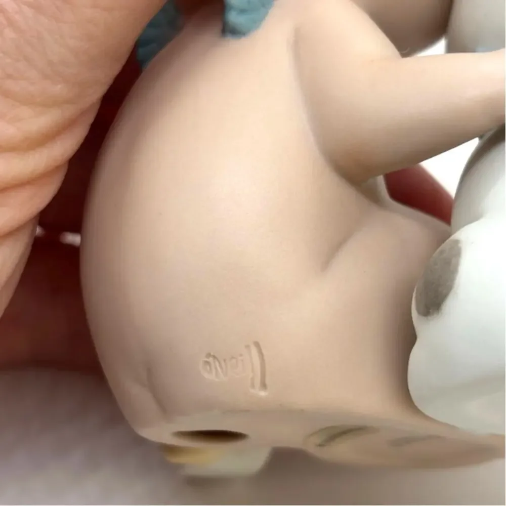 VTG 1993 Enesco/Jesco, Rose O'Neill Porcelain Kewpie Doll & Doddle Dog Figurine